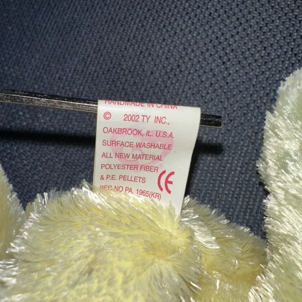 Ty Beanie Babies Sherbet Bear, Yellow Rainbow, 6 inch